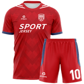 赤縞サッカー ユニフォーム